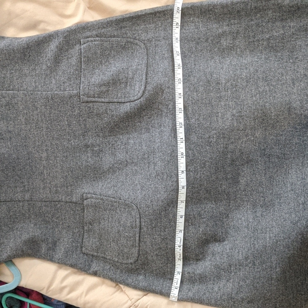 NEW Banana Republic Grey Wool Spandex Poly Lining Dress w Pockets! - Picture 7 of 10
